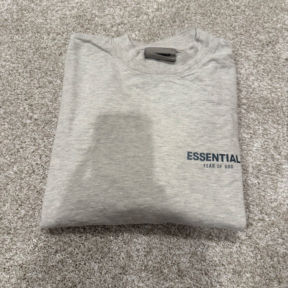 Fear of God Essentials Grey Long Sleeve Shirt